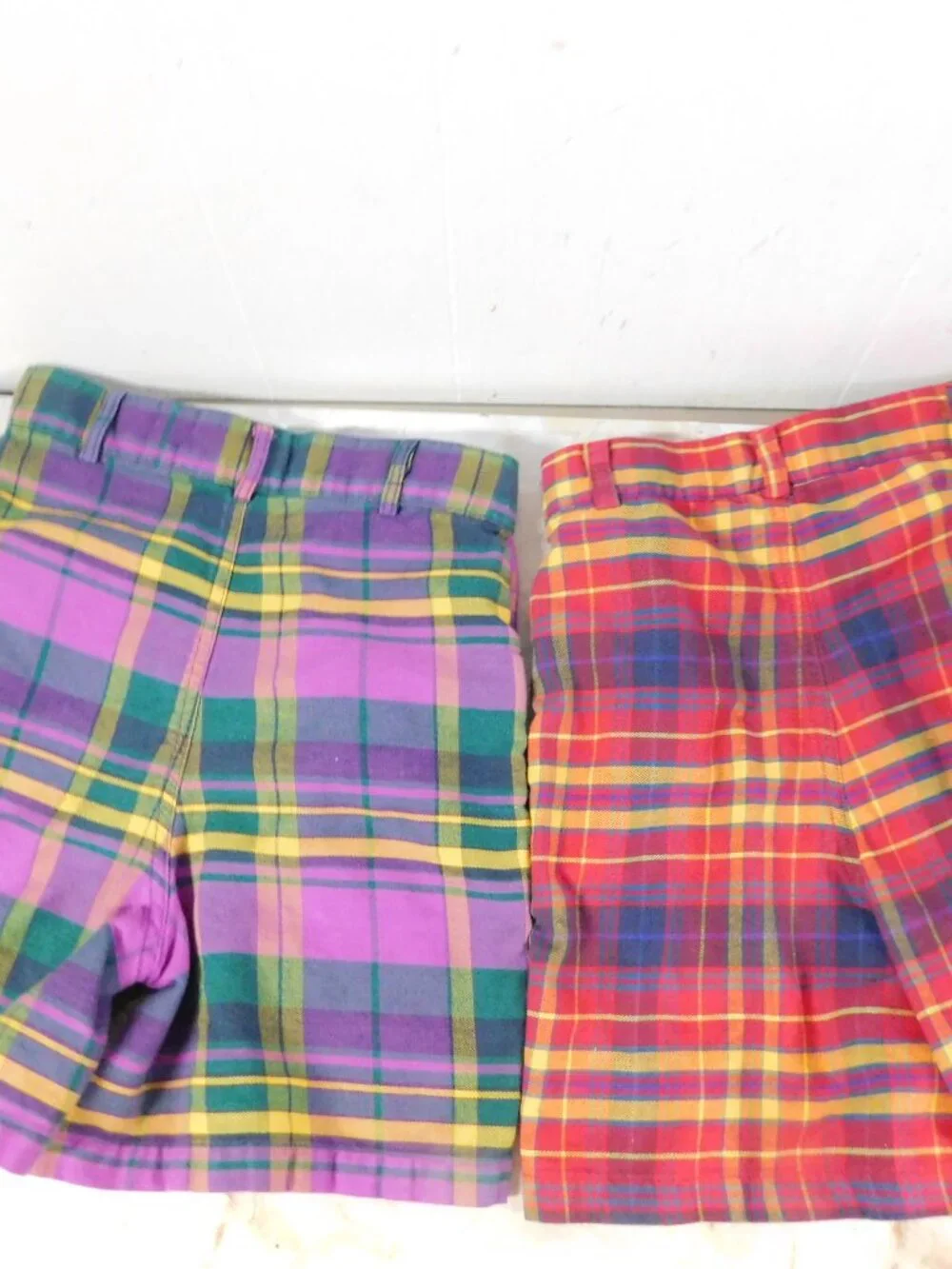 BE Basic Editions Cotton Girls Shorts Plaid sz 10